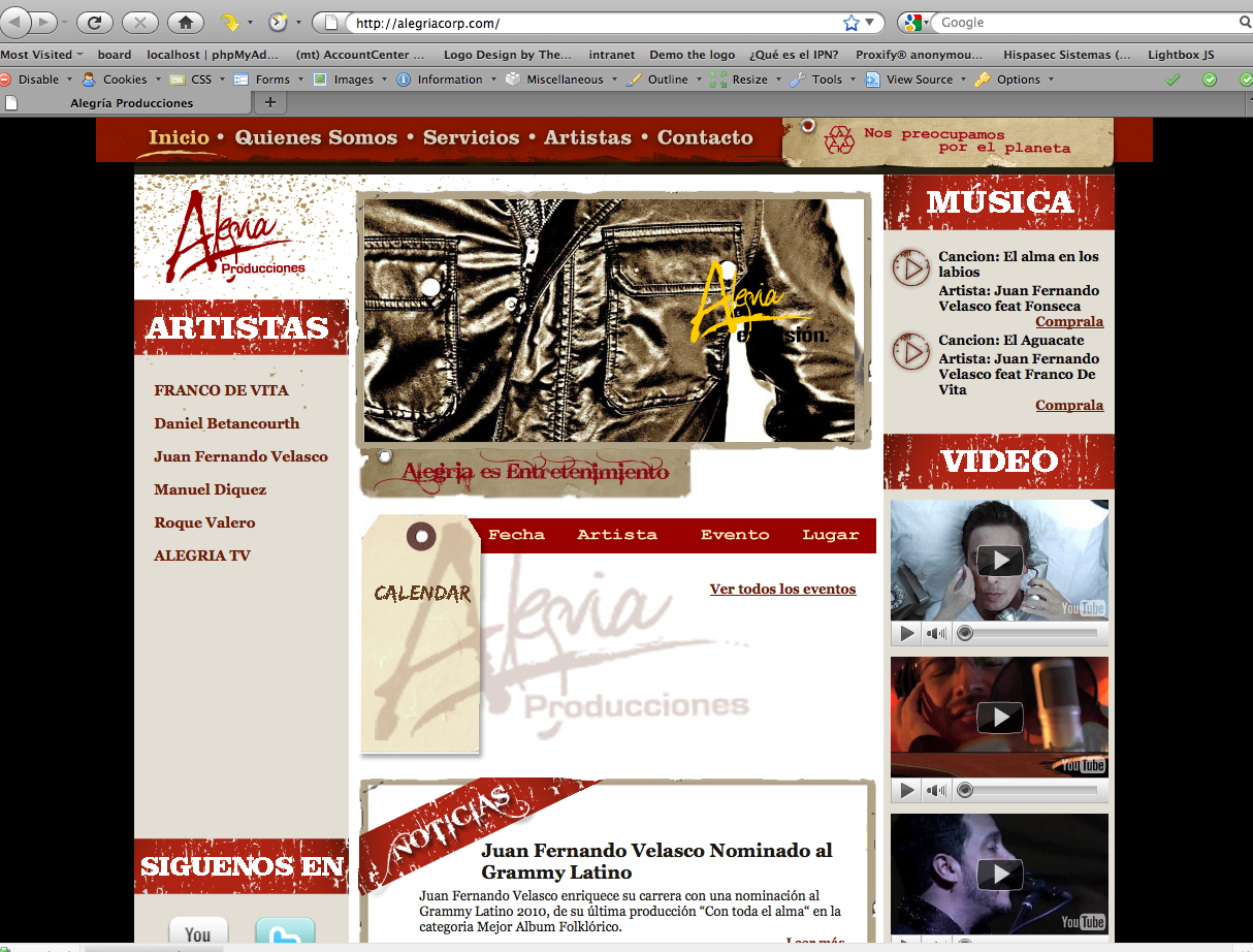 Websites Design - Sample from Metamusephosis